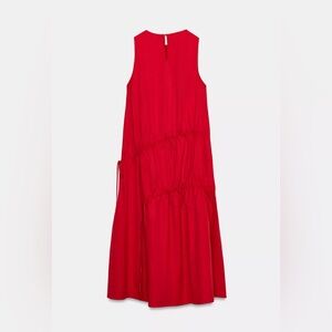 Zara Bold Red Midi Dress
